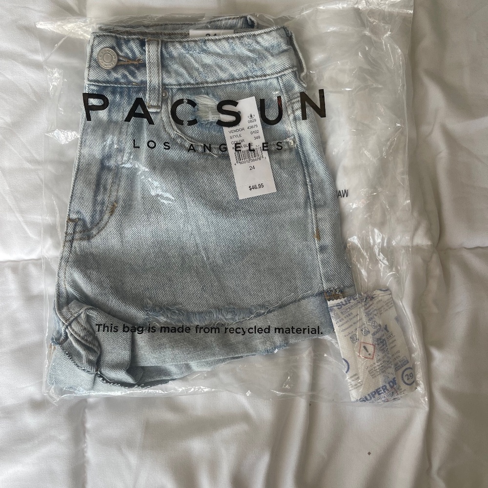 Pac Sun Light Blue Jean Shorts